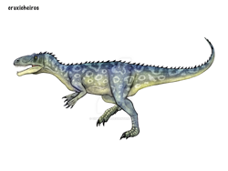 Size: 1024x768 | Tagged: safe, artist:cisiopurple, dinosaur, theropod, feral, 2014, ambiguous gender, cruxicheiros, deviantart watermark, non-sapient, realistic, side view, simple background, solo, solo ambiguous, text, watermark, white background