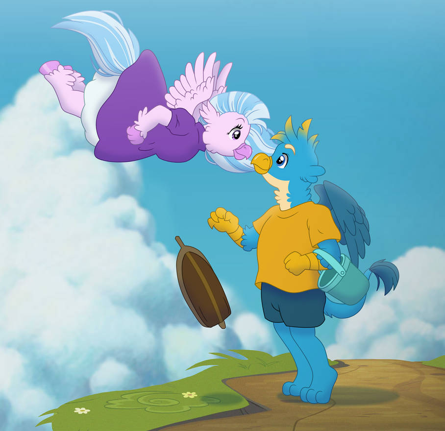 Gallstream Mlp #265148 - safe, artist:faitheverlasting, gallus (mlp), silverstream ...