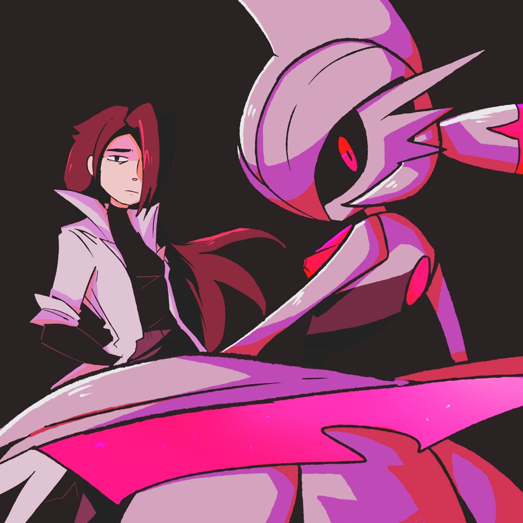 Generless Red Pokemon #265922 - safe, artist:xenyancomedy, fictional species, iron valiant ...