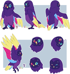 Size: 2773x2925 | Tagged: safe, artist:bomi, bird, bird of prey, owl, feral, adoptable