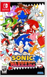 Size: 2531x4096 | Tagged: safe, artist:delos, amy rose (sonic), blaze the cat (sonic), cheese (sonic), classic sonic, cream the rabbit (sonic), doctor eggman (sonic), knuckles the echidna (sonic), metal sonic (sonic), mighty the armadillo (sonic), miles "tails" prower (sonic), omochao (sonic), shadow the hedgehog (sonic), silver the hedgehog (sonic), sonic the hedgehog (sonic), vector the crocodile (sonic), armadillo, canine, cat, chao, crocodile, crocodilian, echidna, feline, fictional species, fox, hedgehog, human, lagomorph, mammal, monotreme, rabbit, red fox, reptile, robot, anthro, nintendo, nintendo switch, sega, sonic the hedgehog (series), 2023, chaos emerald, chest fluff, classic mighty, clothes, eyelashes, female, fluff, gloves, high res, male, microphone, mustache, piko piko hammer, pointing at you, quills, smiling