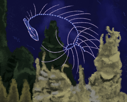 Size: 2500x2000 | Tagged: safe, artist:ormspryde, artwork, deep sea, digital art, painting, siphonophore