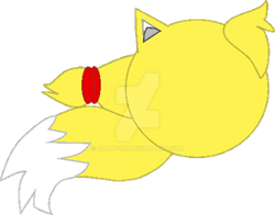 Size: 400x313 | Tagged: safe, artist:domyfox, zooey the fox (sonic), canine, fox, mammal, ambiguous form, sega, sonic boom (series), sonic the hedgehog (series), ball, ears, female, low res, rolling, simple background, spin dash, tail, transparent background, vixen, watermark