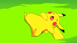Size: 800x450 | Tagged: safe, artist:feedback99, fictional species, mammal, pikachu, feral, nintendo, pokémon, 2024, 2d, 2d animation, ambiguous gender, animated, black nose, detailed background, digital art, ears, eyes closed, fur, gif, lying on the ground, open mouth, sleeping, snoring, snot bubble, solo, solo ambiguous, tail, thighs, tongue