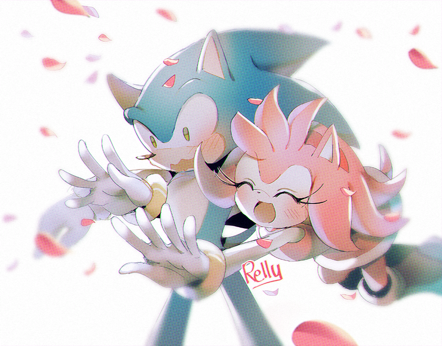 #374653 - safe, artist:rellyia, amy rose (sonic), sonic the hedgehog ...