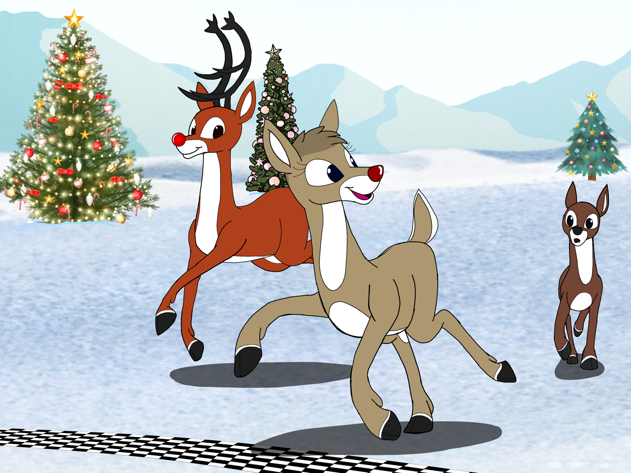 #394464 - safe, artist:ledorean, rudolph the red nosed reindeer, oc, oc ...