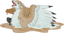 Size: 700x361 | Tagged: safe, dragon, fictional species, artist, artwork, commission, cute, feathers, funny, liquid, watermark