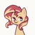 Size: 1000x1000 | Tagged: safe, artist:evelili, sunset shimmer (mlp), equine, fictional species, mammal, pony, unicorn, feral, friendship is magic, hasbro, my little pony, 2024, animated, cute, female, g4, gif, looking at you, loop, mare, perfect loop, shimmerbetes, simple background, smiling, solo, solo female, sway, white background