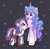 Size: 1883x1845 | Tagged: safe, artist:jaanhavi, izzy moonbow (mlp), equine, fictional species, mammal, pony, unicorn, feral, hasbro, my little pony, my little pony g5, spoiler:my little pony g5, 2024, bracelet, dreadlocks, duo, duo female, female, females only, filly, foal, friendship bracelet, hair, horn, jewelry, looking at each other, looking at someone, looking down, looking up, mare, open mouth, open smile, smiling, sparkles, tail, violette rainbow (mlp), vitiligo, young