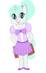 Size: 3200x5000 | Tagged: safe, artist:nine the divine, oc, oc only, oc:nine the divine, equine, mammal, pony, anthro, hasbro, my little pony, clothes, crossdressing, male, ms paint, school uniform, simple background, solo, solo male, transparent background
