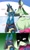 Size: 995x1646 | Tagged: safe, artist:furumi92, fictional species, lucario, mammal, meowscarada, anthro, nintendo, pokémon, spoiler:pokémon gen 9, spoiler:pokémon scarlet and violet, 2023, bedroom eyes, black nose, blushing, comic, digital art, duo, duo male, ears, fur, hair, implied gay, looking at you, male, males only, mask, one eye closed, shocked expression, short tail, smiling, starter pokémon, tail, text, thighs, wat, winking