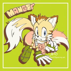 Size: 1024x1024 | Tagged: safe, artist:yomogino66, miles "tails" prower (sonic), canine, fox, mammal, sega, sonic the hedgehog (series), male, mangey (sonic prime), solo, solo male