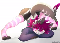 Size: 2048x1500 | Tagged: suggestive, artist:sharkmorgan, fish, shark, anthro, face down ass up, femboy, jack-o' crouch pose, male, solo, solo male