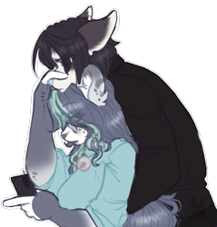 Size: 1154x1208 | Tagged: safe, artist:lonecrystalcat, oc, anthro, anthromorphic, bbm, bbw, big, character, character creation, chunky, couple, female, heavy, lonecrystalcat, male, pairing, peronaloc, personal, personal oc, shipping, slightly chubby