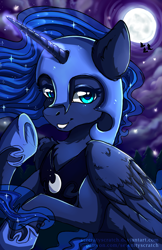Size: 3300x5100 | Tagged: safe, artist:serenity, nightmare moon (mlp), princess luna (mlp), alicorn, equine, fictional species, mammal, pony, feral, friendship is magic, hasbro, my little pony, 2017, absurd resolution, armor, clothes, costume, cute, feathered wings, feathers, female, g4, glowing, glowing horn, halloween, headwear, helmet, holiday, hoof shoes, horn, magic, mare, moon, night, nightmare night, nightmare night costume, peytral, pretty, solo, solo female, wings