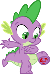 Size: 828x1231 | Tagged: safe, artist:porygon2z, spike (mlp), dragon, fictional species, western dragon, semi-anthro, friendship is magic, hasbro, my little pony, 2d, feet, frowning, male, on model, raised leg, simple background, solo, solo male, transparent background, young