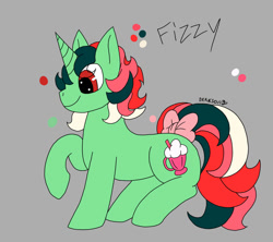 Size: 948x843 | Tagged: safe, artist:grenadesong95, fizzy (mlp), equine, fictional species, mammal, pony, unicorn, feral, hasbro, my little pony, my little pony (g1), 2024, bow, eye through hair, female, hair, horn, mane, mare, smiling, solo, solo female, tail, tail bow