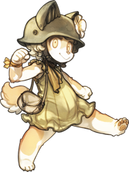 Size: 549x732 | Tagged: safe, official art, chick montblanc (fuga), canine, corgi, dog, mammal, anthro, fuga: melodies of steel, barefoot, female, paws, simple background, solo, transparent background, young