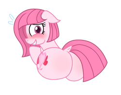 Size: 1313x1033 | Tagged: suggestive, artist:muhammad yunus, oc, oc only, oc:annisa trihapsari, earth pony, equine, fictional species, mammal, pony, hasbro, my little pony, annibutt, blushing, butt, dock, embarrassed, fart, fart fetish, fart noise, female, floppy ears, grin, gritted teeth, huge butt, looking at you, looking back, looking back at you, mare, simple background, smiling, smiling at you, solo, sweat, tail, teeth, transparent background
