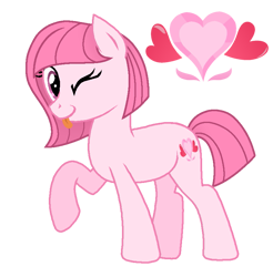 Size: 801x815 | Tagged: safe, artist:muhammad yunus, oc, oc only, oc:annisa trihapsari, earth pony, equine, fictional species, mammal, pony, friendship is magic, hasbro, my little pony, :p, base used, cutie mark, female, looking at you, mare, one eye closed, simple background, smiling, smiling at you, solo, solo female, tongue, tongue out, transparent background