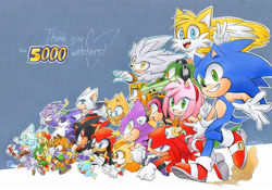 Size: 1600x1120 | Tagged: safe, artist:finikart, amy rose (sonic), bark the polar bear (sonic), bean the dynamite (sonic), big the cat (sonic), blaze the cat (sonic), chaos (sonic), charmy bee (sonic), cheese (sonic), chip (sonic), cream the rabbit (sonic), espio the chameleon (sonic), fang the sniper (sonic), froggy (sonic), knuckles the echidna (sonic), marine the raccoon (sonic), mighty the armadillo (sonic), miles "tails" prower (sonic), ray the flying squirrel (sonic), rouge the bat (sonic), shadow the hedgehog (sonic), silver the hedgehog (sonic), sonic the hedgehog (sonic), tikal the echidna (sonic), vector the crocodile (sonic), amphibian, armadillo, arthropod, bat, bear, bee, bird, canine, cat, chameleon, chao, duck, echidna, feline, fictional species, flying squirrel, fox, frog, hedgehog, insect, lagomorph, lizard, mammal, monotreme, mustelid, polar bear, procyonid, rabbit, raccoon, red fox, reptile, rodent, squirrel, waterfowl, weasel, wisp, anthro, feral, plantigrade anthro, semi-anthro, sega, sonic the hedgehog (series), sonic unleashed, 2019, antennae, blue eyes, chaotix (sonic), cheek fluff, clothes, eyelashes, female, fluff, flying, footwear, gesture, gloves, goggles, goggles on head, green eyes, looking at you, male, multiple tails, mutant, peace sign, purple eyes, red dress, shoes, smiling, tail, team sonic (sonic), teeth, two tails, wings, yellow eyes