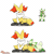 Size: 960x960 | Tagged: safe, artist:tontaro, braixen, fictional species, floragato, semi-anthro, nintendo, pokémon, spoiler:pokémon gen 9, spoiler:pokémon scarlet and violet, 2024, 2d, 2d animation, ambiguous gender, ambiguous only, animated, behaving like a cat, black nose, digital art, duo, duo ambiguous, ear fluff, ears, fluff, fur, gif, hip fluff, neck fluff, shoulder fluff, simple background, sitting, starter pokémon, tail, thighs, white background