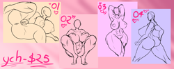 Size: 7500x3000 | Tagged: invalid tag, safe, human, mammal, any species, bbw, commission, curvy, sexy, thiccness, thick, ych, ychcommission
