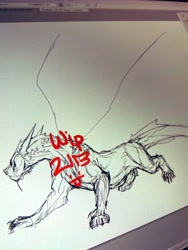 Size: 1536x2048 | Tagged: safe, artist:stinkyrot, dragon, fictional species, feral, 2020, ambiguous gender, sketch, solo, work in progress