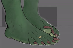 Size: 2351x1567 | Tagged: suggestive, artist:robinthefox, lizard, reptile, female, fetish, foot fetish, foot focus, teacher, toe ring, toes