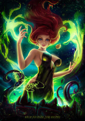 Size: 848x1200 | Tagged: safe, artist:axsens, ariel (the little mermaid), mollusk, octopus, humanoid, disney, the little mermaid (disney), 2021, alternate universe, female, solo, solo female, species swap