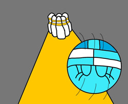 Size: 929x753 | Tagged: safe, artist:frdea, nicole watterson (tawog), cartoon network, the amazing world of gumball, ball, bowling, morph ball, rolling