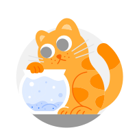 Size: 200x200 | Tagged: safe, official art, cat, feline, mammal, feral, youtube, .svg available, 1:1, ambiguous gender, digital art, low res, solo, solo ambiguous, svg, vector