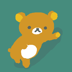Size: 400x400 | Tagged: safe, artist:ニュ, bear, mammal, semi-anthro, 1:1, 2007, cub, low res, male, rilakkuma (rilakkuma), rilakkuma (series), san-x, solo, solo male, teddy bear, young