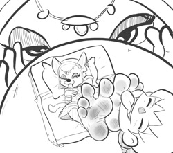 Size: 875x775 | Tagged: suggestive, artist:zuneycat, katrina (animal crossing), villager (animal crossing), cat, feline, human, mammal, animal crossing, nintendo, bed, bracelet, crystal ball, degradation, dirty feet, dirty soles, dominant, dominant female, feet, feet up, female, fetish, foot fetish, foot focus, foot slave, foot worship, fortune teller, happy, in bed, jewelry, licking, licking foot, lying down, lying on bed, male, on bed, soles, submissive, submissive male, toes, tongue, tongue out