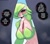 Size: 720x634 | Tagged: suggestive, artist:saltyxodium, fictional species, gardevoir, anthro, nintendo, pokémon, belly button, big breasts, breasts, cleavage, digital art, ears, eyelashes, female, hair, hair over one eye, solo, solo female, spanish, spanish text, text, thighs, translated in the comments, wide hips