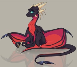 Size: 2192x1931 | Tagged: safe, artist:plaguedogs123, cynder the dragon (spyro), dragon, fictional species, feral, spyro the dragon (series), the legend of spyro, dragoness, female, sitting, solo, solo female