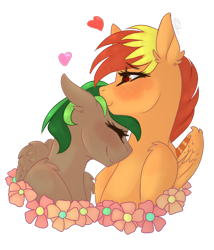 Size: 1800x2100 | Tagged: safe, artist:pixelberrry, oc, oc only, equine, fictional species, mammal, pegasus, pony, feral, friendship is magic, hasbro, my little pony, 2017, commission, duo, duo female, eyelashes, eyes closed, female, females only, mare, simple background, smiling, transparent background, ych result