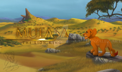 Size: 1162x688 | Tagged: safe, artist:leonzalezart, mufasa (the lion king), big cat, feline, mammal, feral, disney, the lion king, 2d, 2d animation, africa, animated, cub, grass, grassland, landscape, male, plant, pride lands, pride rock (the lion king), rock, savanna, solo, tree, tree branch, young