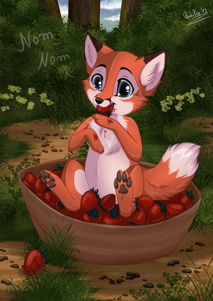 #360070 - safe, artist:rukifox, canine, fox, mammal, red fox, feral ...
