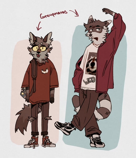 Magic Raccon Antho Raccoon Anthro Drawing