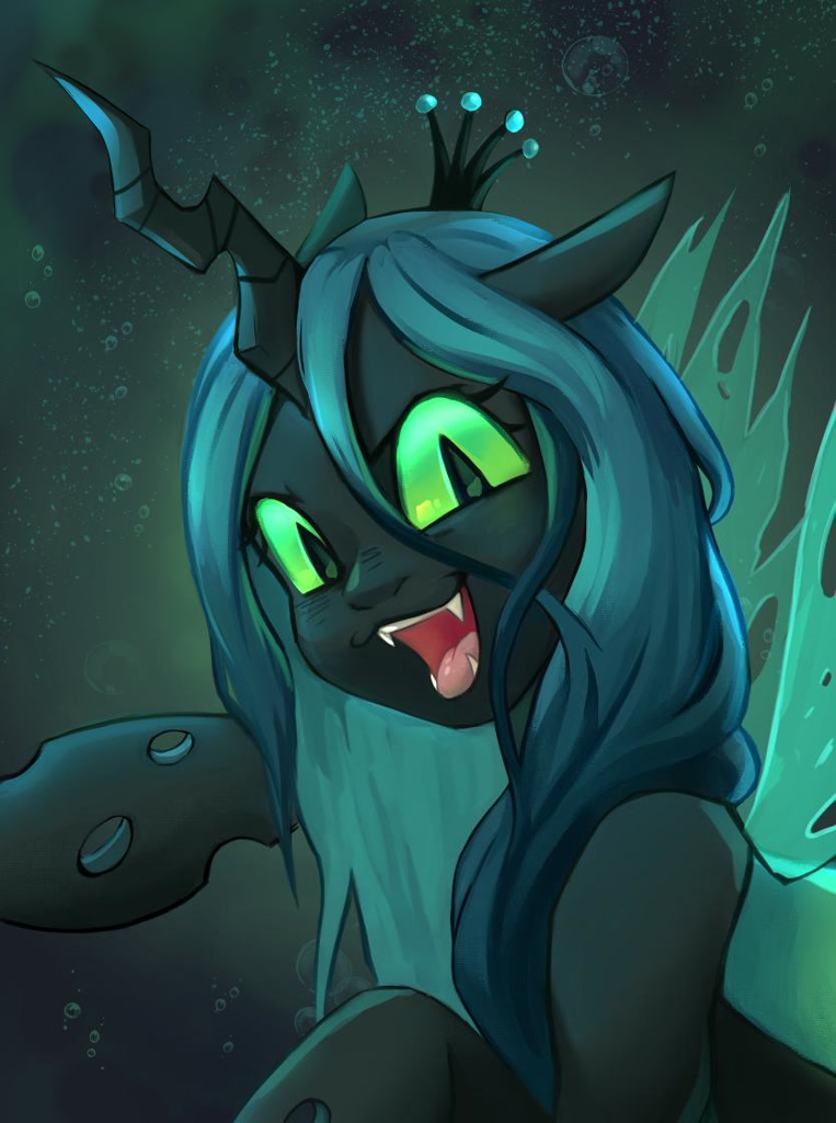 Sharp Mlp #419310 - safe, artist:murimio_, queen chrysalis (mlp), arthropod ...