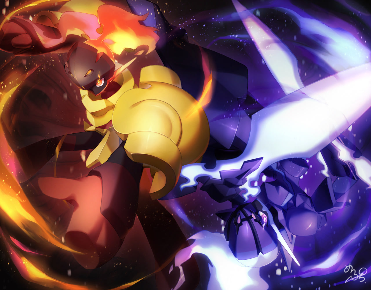Pokemon Nintendo Abstract #431733 - not furry, safe, artist:map1o, armarouge, ceruledge ...