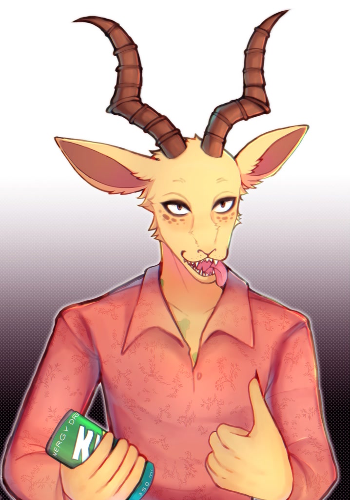 #453308 - safe, artist:melonkoibito, melon (beastars), cervid, deer ...