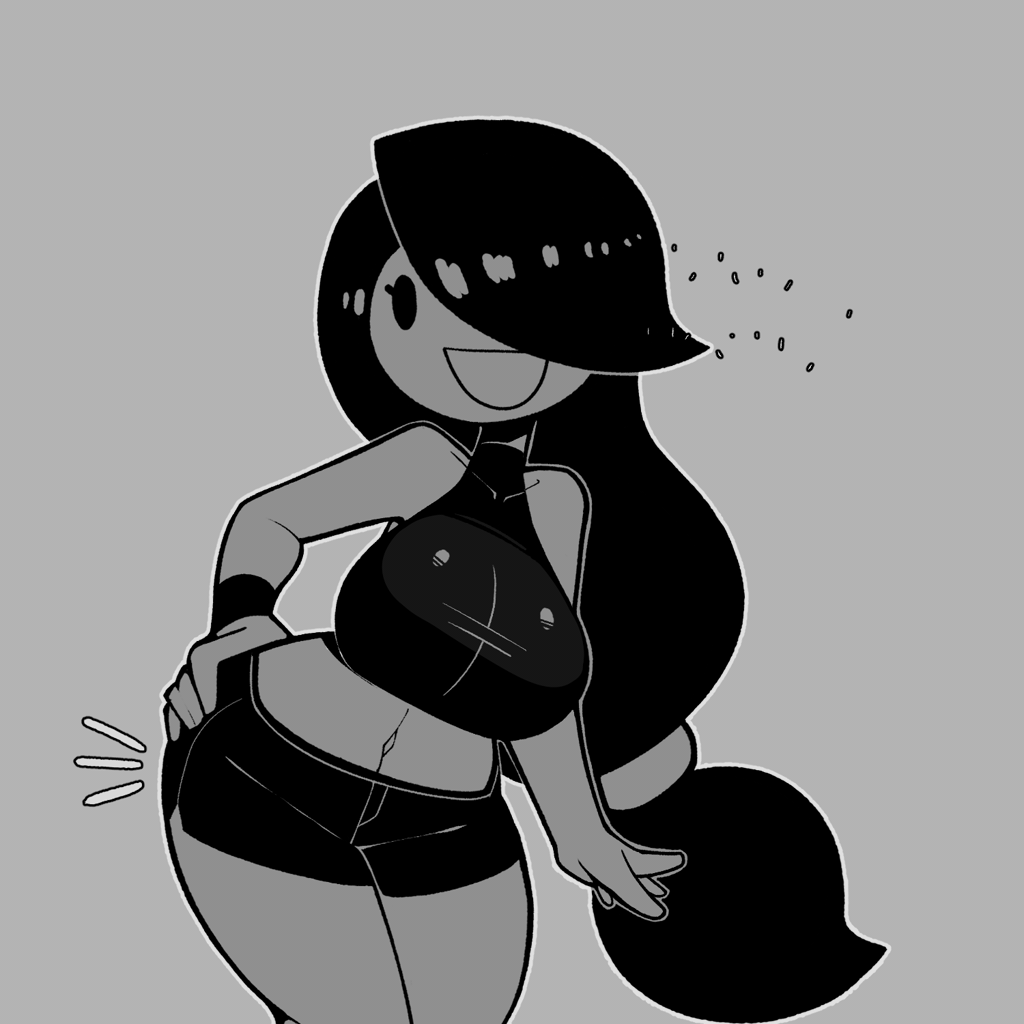 534319 - not furry, safe, artist:movail2, human, mammal, 2026, 2d, 2d  animation, animated, belly button, bouncing breasts, breasts, cream  (movailarts), dancing, human only, looking at you, smiling, smiling at you,  thighs - Furbooru
