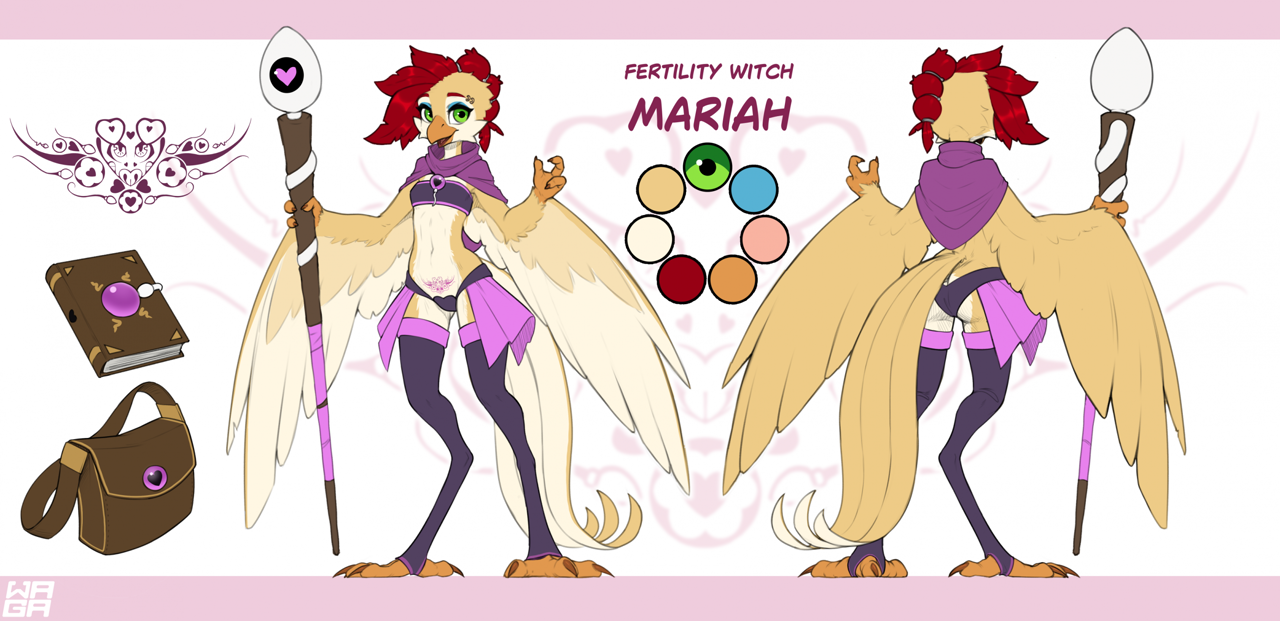#559852 - safe, artist:waga, oc, oc only, bird, anthro, digitigrade ...