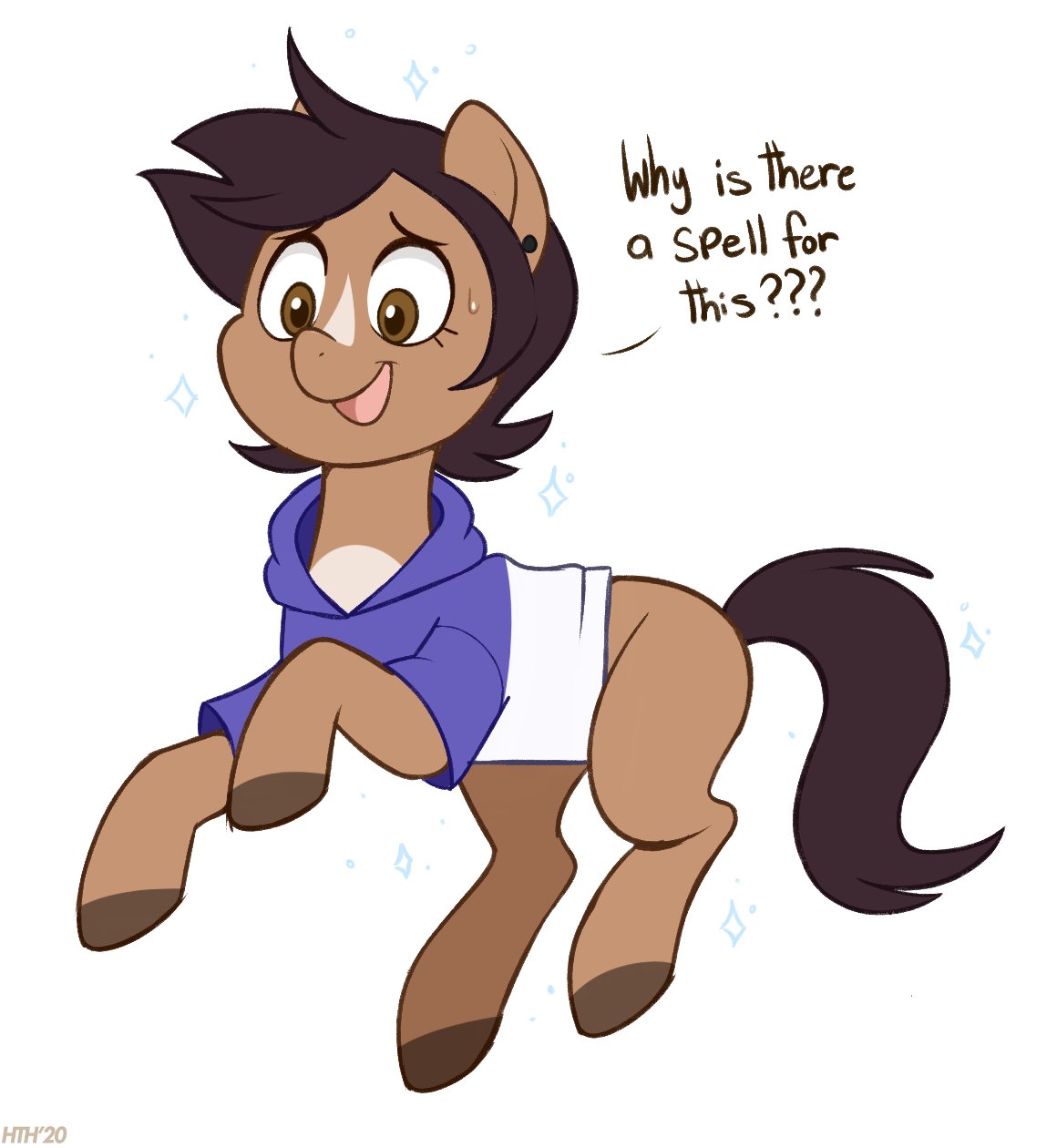 133936 - safe, artist:higglytownhero, luz noceda (the owl house), earth  pony, equine, fictional species, mammal, pony, feral, disney, hasbro, my  little pony, the owl house, 2d, brown eyes, clothes, crossover, cute,  dialogue,