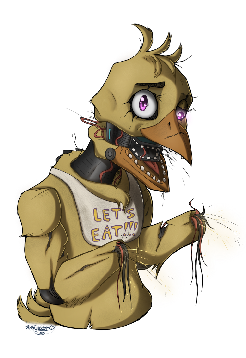 205046 - safe, artist:bootsdotexe, withered chica (fnaf