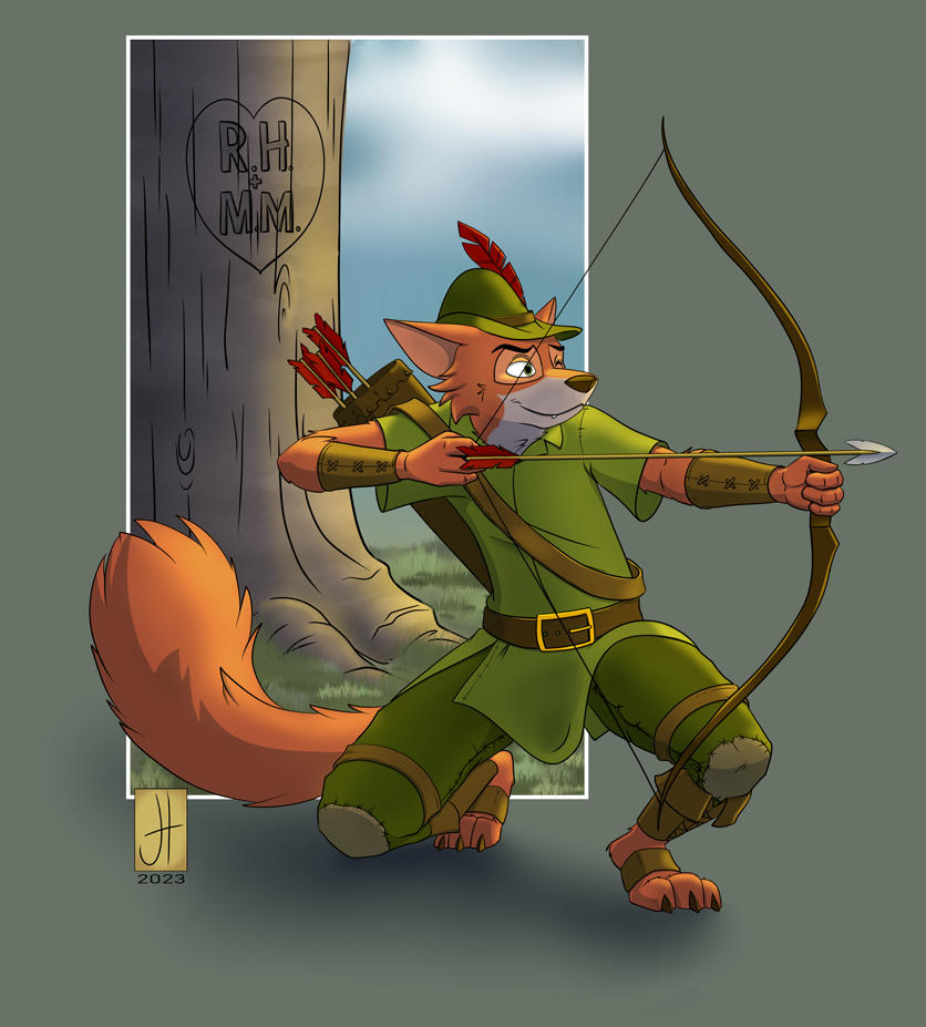 #260960 - safe, artist:jonnydoodles, robin hood (robin hood), canine ...