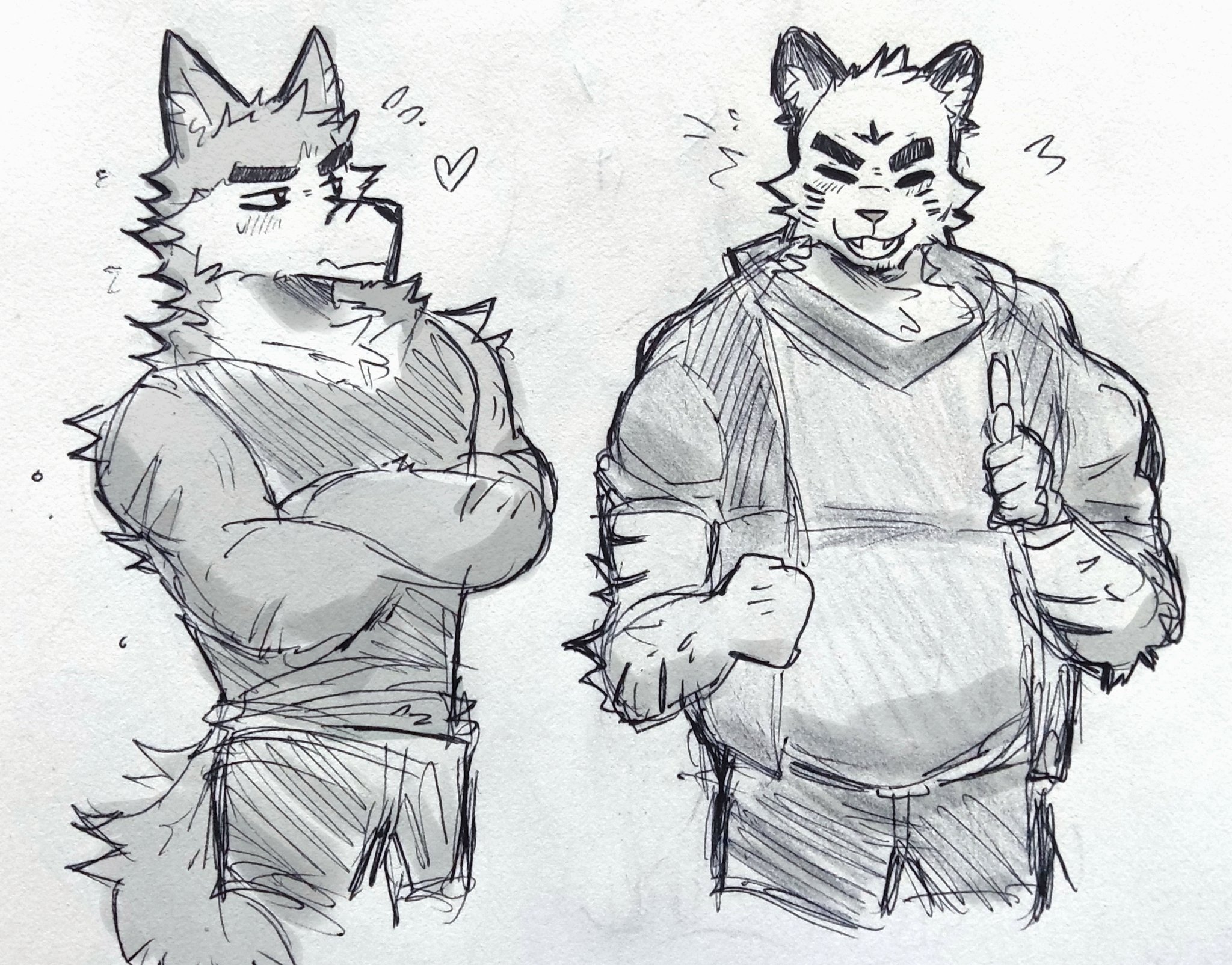Cooper Rtf Smiling #431892 - safe, artist:hideoolz, big cat, canine, feline, mammal, tiger ...