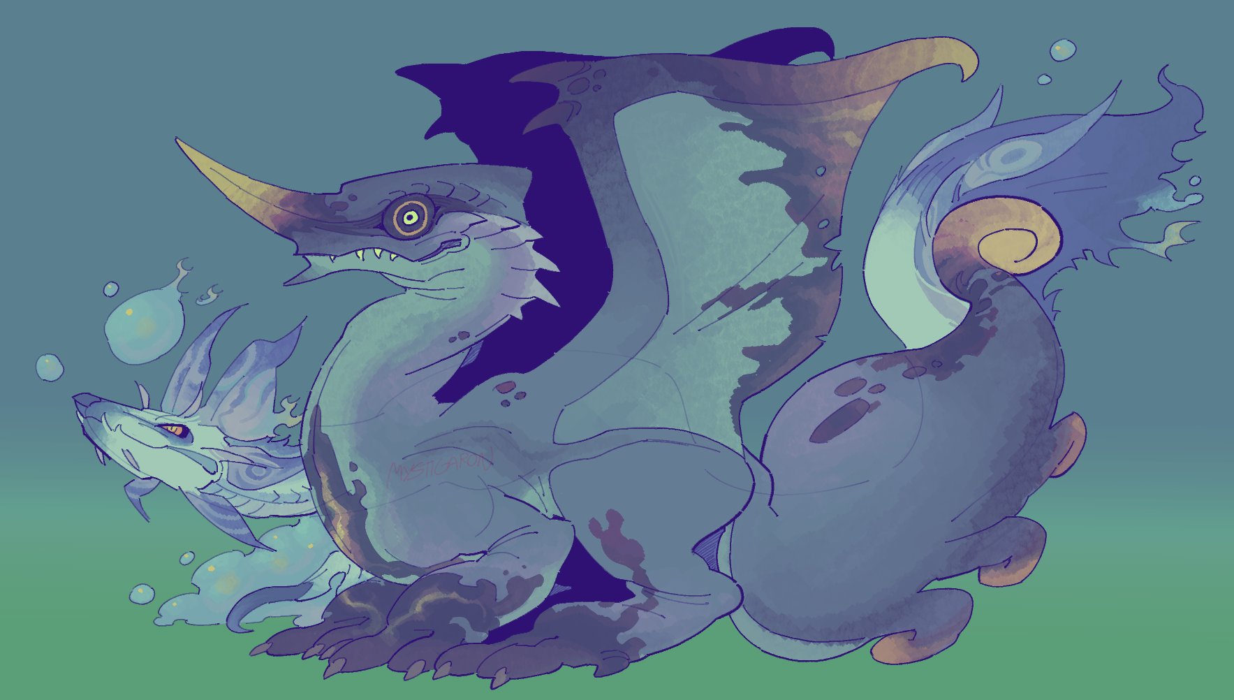 #191011 - safe, artist:mystigaron, feral, capcom, monster hunter ...